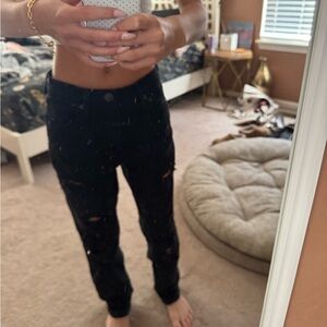 Aeropostale Black Straight Leg Women's Pants